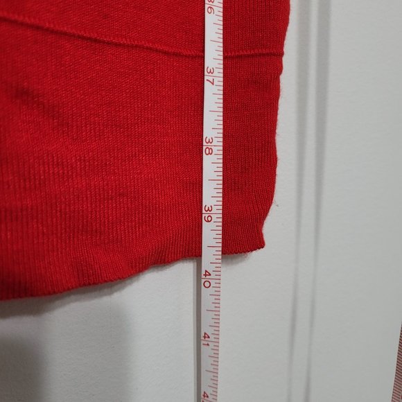 Express Drape Neck Bodycon Mini Dress Red 3/4 Sleeves Stretch Fitted New Small - Picture 9 of 10